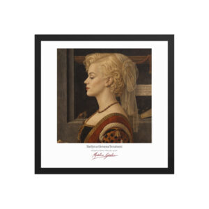 Ghirlandaio Giovanna Tornabuoni Framed Print White Ed. 16x16" | MARILYN100 Cyberpainting - Black frame