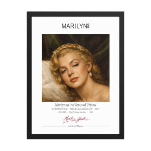 Tiziano the Venus of Urbino Framed Print 18x24" | MARILYN100 Cyberpainting - Black frame