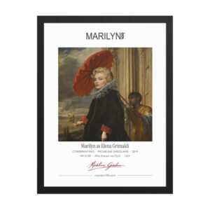 van Dyck Elena Grimaldi Framed Print 18x24" | MARILYN100 Cyberpainting - Black frame