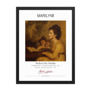 Reynolds Mrs. Sheridan Framed Print 18x24" | MARILYN100 Cyberpainting - Black frame