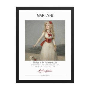 Goya the Duchess of Alba Framed Print 18x24" | MARILYN100 Cyberpainting - Black frame