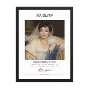 Ingres Madame de Rivière Framed Print 18x24" | MARILYN100 Cyberpainting - Black frame