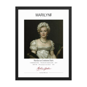 David Comtesse Daru Framed Print 18x24" | MARILYN100 Cyberpainting - Black frame
