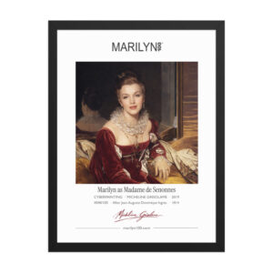 Ingres Madame de Senonnes Framed Print 18x24" | MARILYN100 Cyberpainting - Black frame