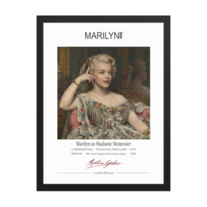 Ingres Madame Moitessier Framed Print 18x24" | MARILYN100 Cyberpainting - Black frame