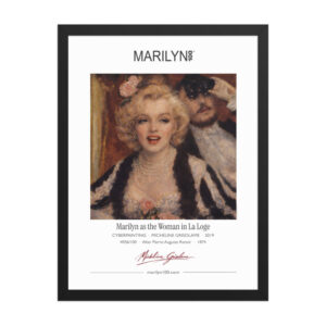 Renoir the Woman in La Loge Framed Print 18x24" | MARILYN100 Cyberpainting - Black frame