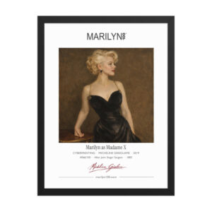 Sargent Madame X Framed Print 18x24" | MARILYN100 Cyberpainting - Black frame