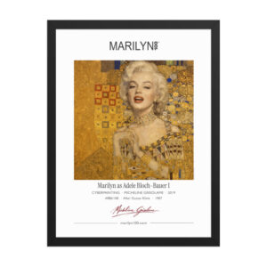 Klimt Adele Bloch-Bauer I Framed Print 18x24" | MARILYN100 Cyberpainting - Black frame