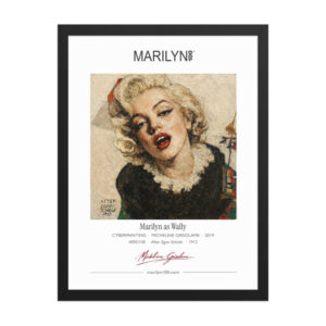 Schiele Wally Framed Print 18x24" | MARILYN100 Cyberpainting - Black frame